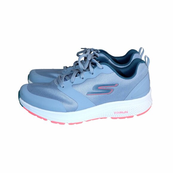 Fantastic Skechers Slate Blue GoRun Memory Foam Running Shoe Size 8.5 EUC - Picture 1 of 7